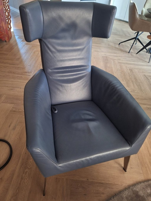 Sillón Leolux con reposapiés – fauteuils, Leather, Metal (photo 2 of 5)
