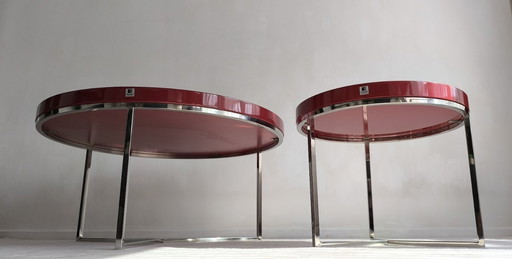 Marais International – Duo rare de tables basses “SATELLITE”