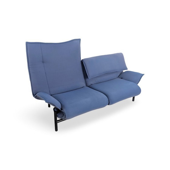 Image 1 of Cassina Veranda Sofa Design Couch Vico Magistretti Fabric Blue