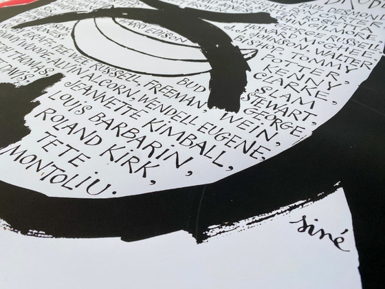 Image 1 of Paris Jazz Festival 1964 - Miles Davis & D. Brubeck - Siné - Poster 61 × 91 cm