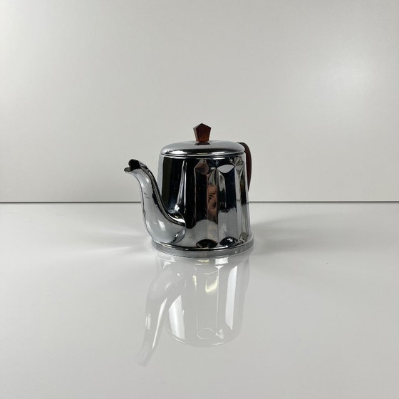 Image 1 of Set da caffè vintage in metallo cromato e bachelite, anni '40/'50