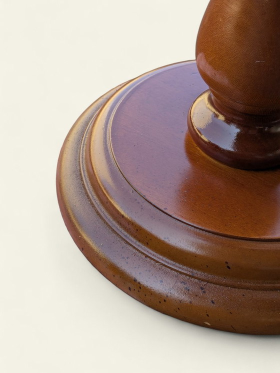 Image 1 of Raro portavasi tornito a mano in vero legno – vintage di metà secolo, inutilizzato, elegante decorazione, ideale per vasi e pian