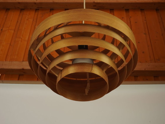 Image 1 of Lampada a sospensione in legno stile Hans Agne Jackobsson design vintage anni '60