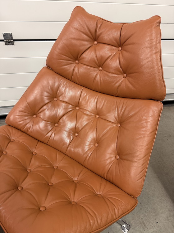 Image 1 of Artifort F588 G. Harcourt in Cognac leather, with 4-star base (rarer!)
