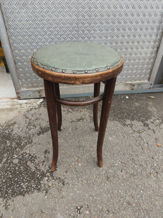 Image 1 of Thonet Barstool Leather Webbing