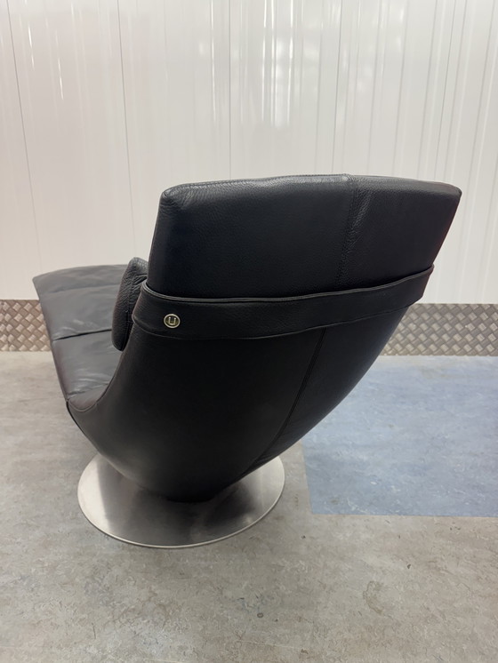 Image 1 of Italiaans design Natuzzi Lederen stoel loungestoel fauteuil