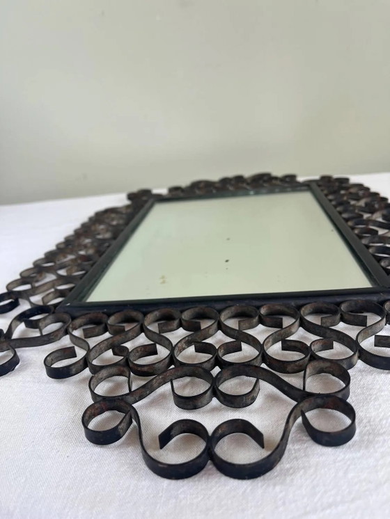 Specchio in ferro battuto Chaty Vallauris – Iron, Mid Century Modern (photo 3 of 16)