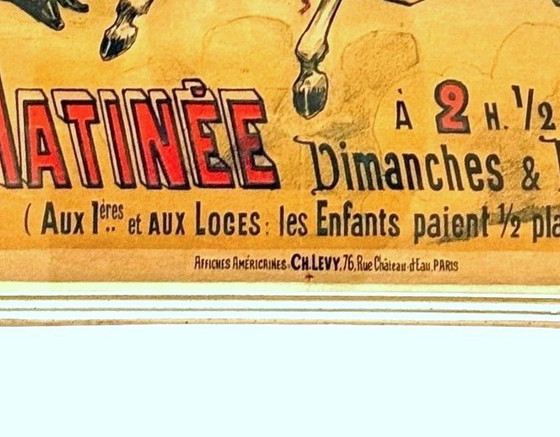 Image 1 of Charles Levy, Cirque d'Ete, ingelijst origineel affiche, ca. 1900
