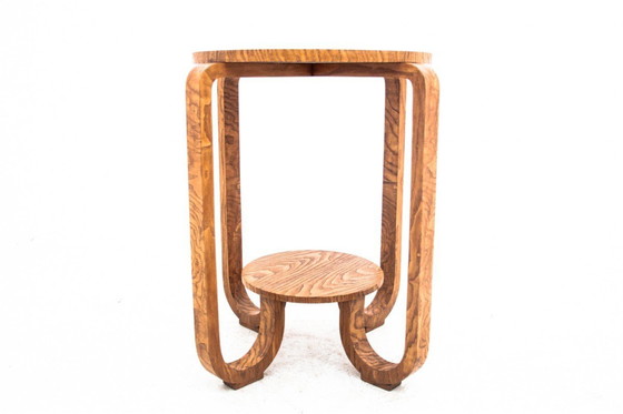 Image 1 of Runder Tisch im Art déco-Stil, Polen, 1950er Jahre