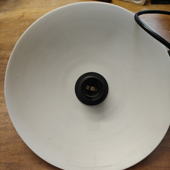 Image 1 of Vintage Opaline Glass Pendant Lamp – Scandinavian Minimalist Style - rewired 
