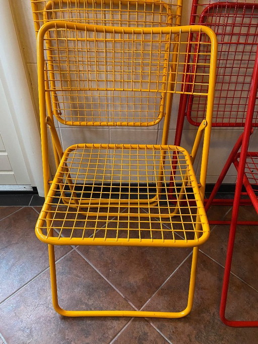 4 sillas plegables vintage de red Ted de IKEA
