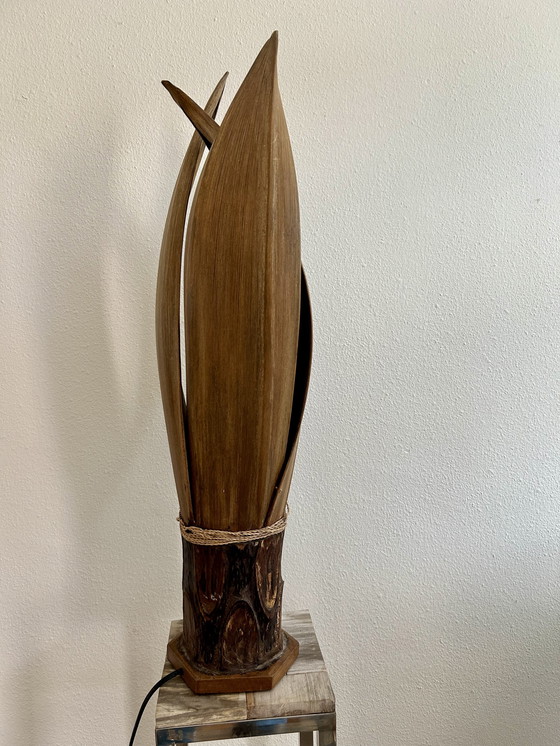 Image 1 of Lampada da tavolo vintage in foglia di banano