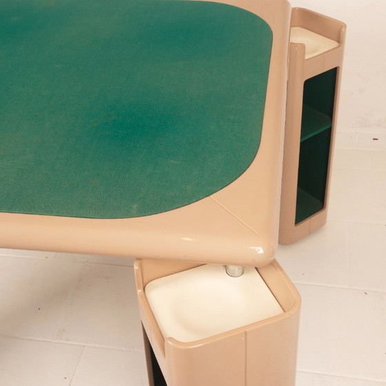 Pierluigi Molinari Lacquered Wood and Green Felt Game Table for Pozzi 1970, Dining tables, Beige (photo 6 of 21)
