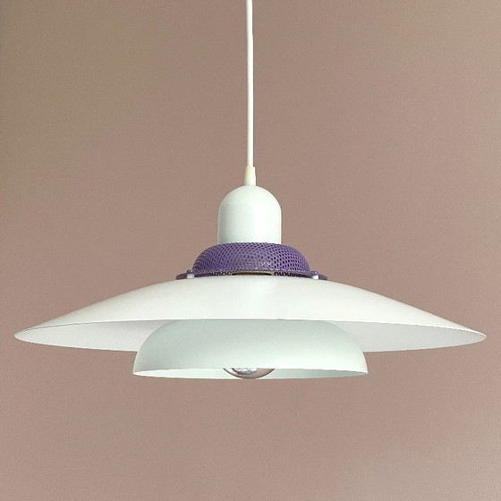 Image 1 of Jeka vintage Deens design LAMP Mid Century wit paars