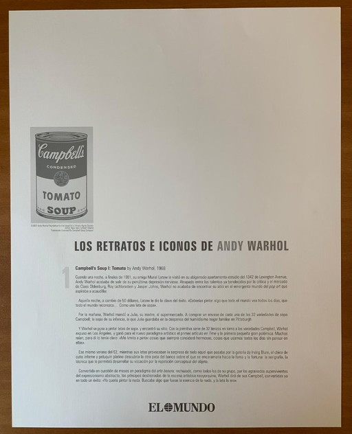 Campbell's Soup, 1968 – Andy Warhol (naar) | Offsetdruk onder licentie, 2007
