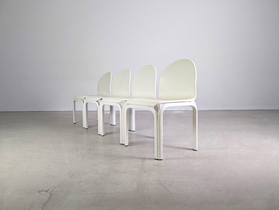 Image 1 of Originele 4-delige set Knoll Orsay stoelen Gae Aulenti stoel lederdesign