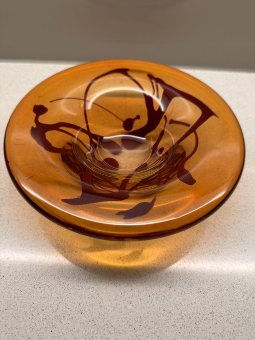 Cuenco de Cristal Firmado – Marleen Riegman, 2002
