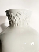 Richard Ginori Grey Porcelain Vase 'Manifattura 1946' 90s