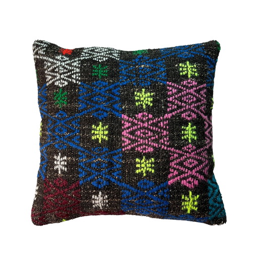 Türkischer Vintage-Kilim-Kissenbezug, 45 x 45 cm