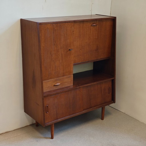 Vintage Danish highboard wall cabinet