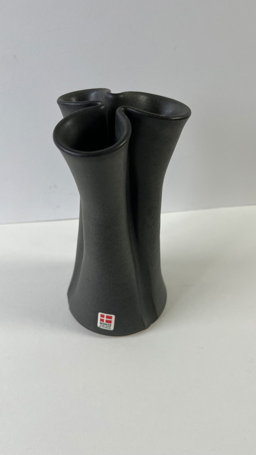 Organische gelappte Porzellanvase von Aage Würtz
