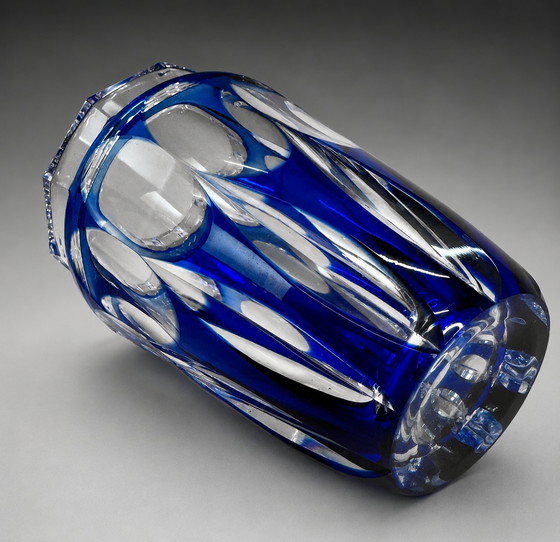 Image 1 of Val Saint Lambert Art Deco vase cut to clear, ca. 1950