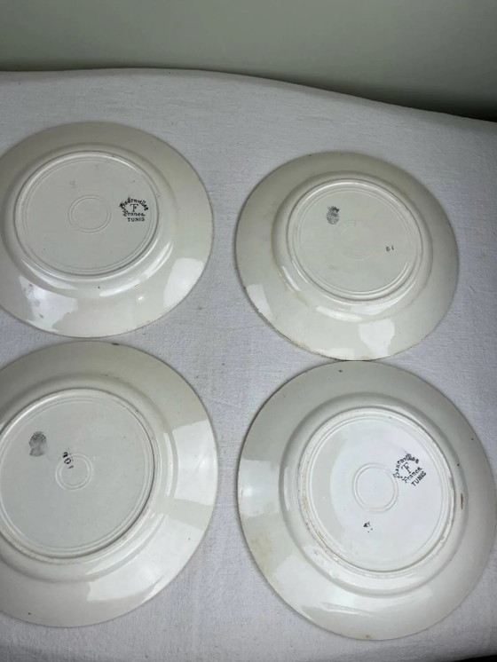 4 platos llanos antiguos – Loza, Porcelain (photo 9 of 11)
