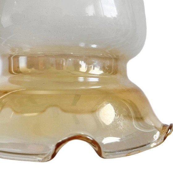 Image 1 of Lampe suspendue vintage en verre irisé de carnaval