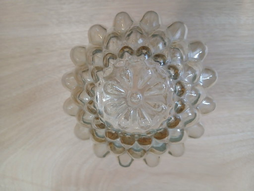 Pantallas de lámparas de cristal vintage de la década de 1950.