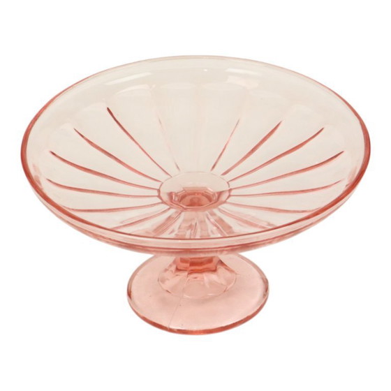 Image 1 of Art Deco Pink Fruit Bowl Rosaline