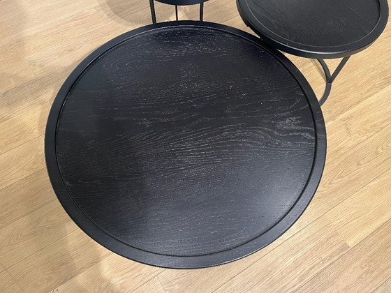 Come nuovo QLIV To Be Served Set di Tavolini da caffè + GARANZIA, Legno, Metallo, Nero (foto 8 di 9)