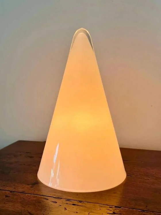 Lampada da tavolo vintage SCE vetro opalino – modello Tipi / Iceberg - anni '80 – Lampade da tavolo, Cristallo (photo 2 of 4)