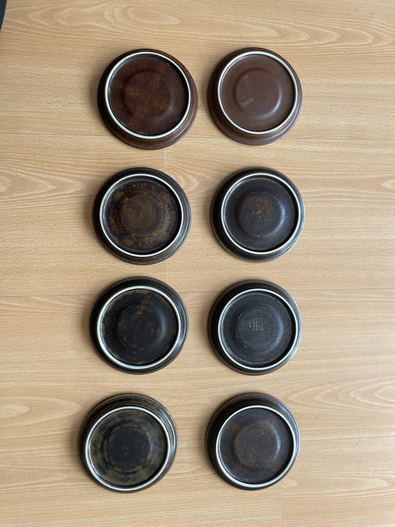 Image 1 of Vintage Arabia Finland 6-72: 4 Low and 4 High Coffee Cups + Saucer