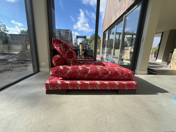 Chaise longue Flexform con rivestimento Designer Guild. – Leather, Metal (photo 5 of 6)