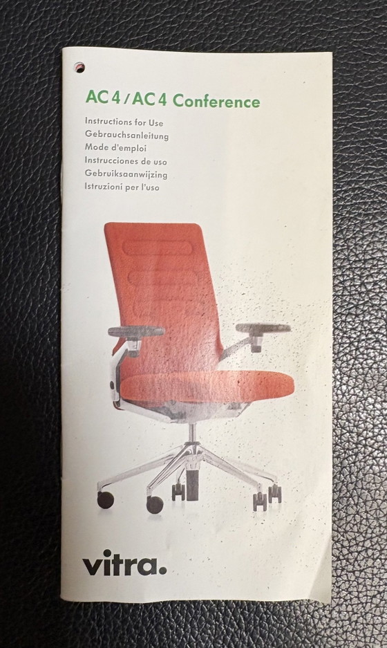 4x sedia Vitra in pelle nera – Sedie da conferenza, Metallo (photo 15 of 15)