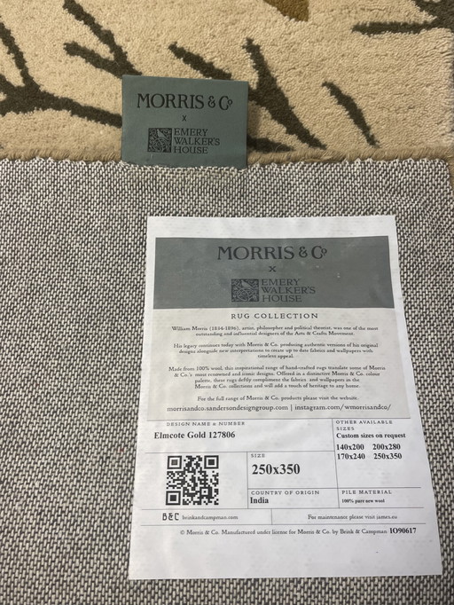 Brink & Campman Morris & Co Elmcote gold carpet