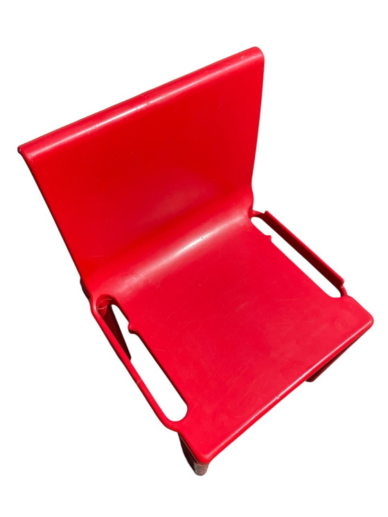 Image 1 of MASAYUKI MATSUKAZE & CENTROKAPPA DESIGN TEAM for Kartell table and two red chairs for children Sistema Scuola