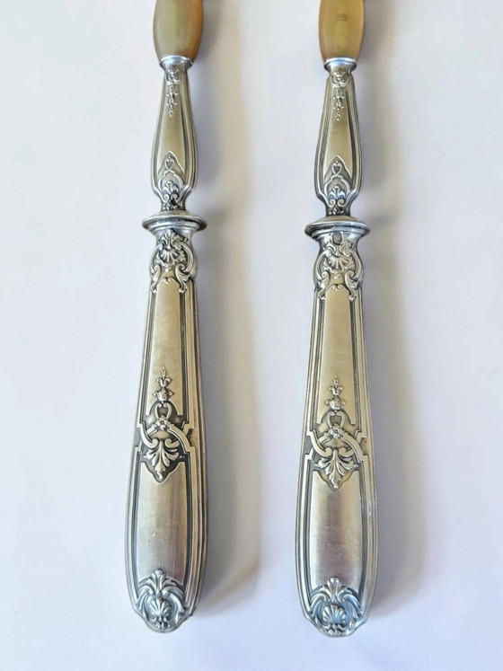 Couverts à salade argentés – Art Deco (photo 6 of 11)