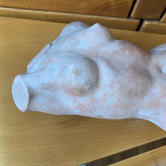 Terracotta female nude Sculpture signed Jean Portal, Ceramic, Beige, Vintage (photo 14 of 15)