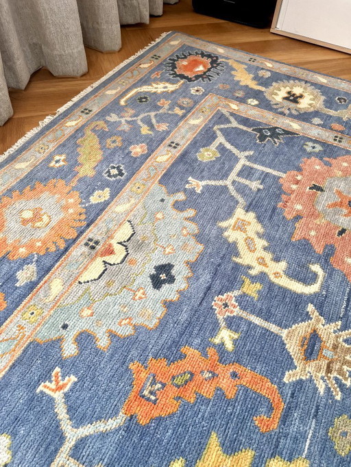 Handmade Oushak 100% Wool Rug
