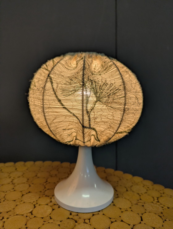 Image 1 of Set 2 vintage nachtlampjes wol/ kunststof