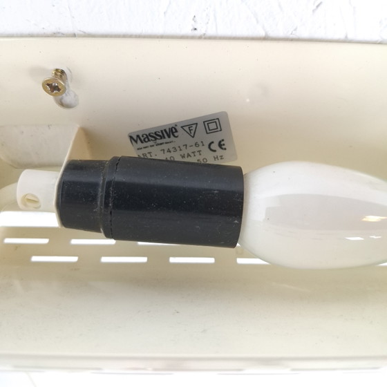 Image 1 of 2x vintage wandlamp Massive creme wit jaren 80