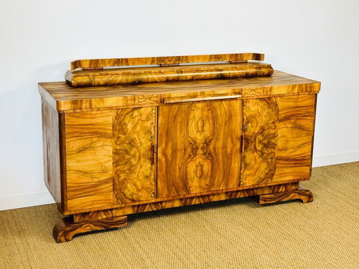 Art Deco dressoir van wortelnotenhout, 1930