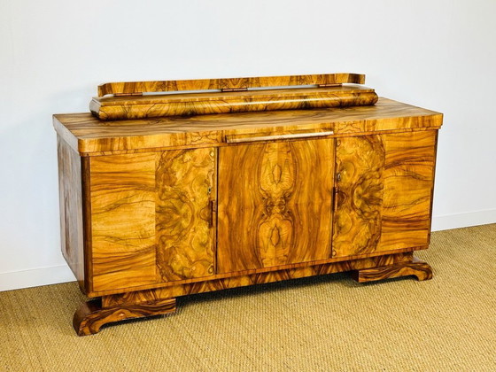 Image 1 of Art Deco dressoir van wortelnotenhout, 1930