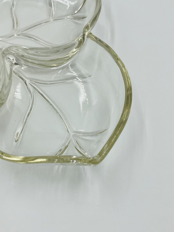 Image 1 of Vintage glass leaf-shaped dish