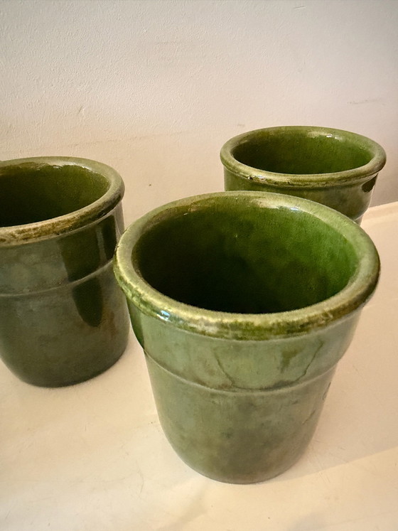 Lot de 3 tasses à café Mid Century, Vaisselle, Céramique, Vert (photo 2 sur 5)
