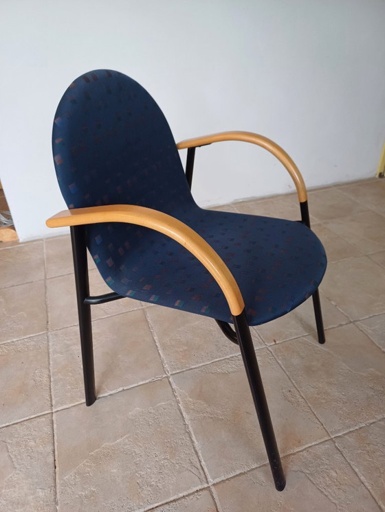 Image 1 of Modern dining room table with 4 matching chairs by Gerrit ten Hoor