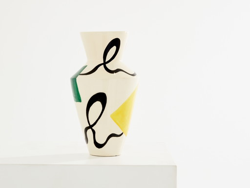 Roland Brice Vase aus glasierter Keramik 1950