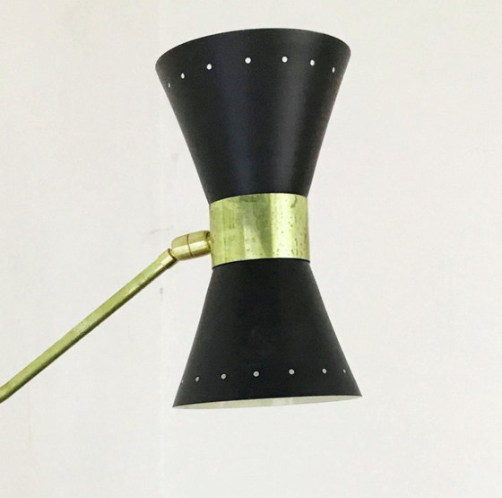 Image 1 of Italiaanse dubbele wandlamp, design uit de jaren 50