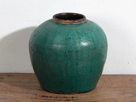 Antique turquoise green vase (c.1820) #32 – Ceramic (photo 31 of 34)
